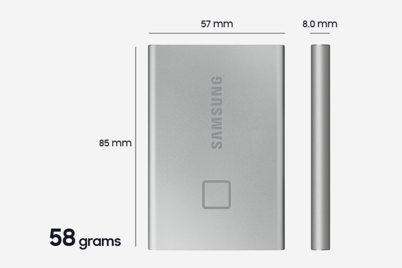 2TB Portable SSD T7 Touch MU-PC2T0K/WW | Samsung Business US