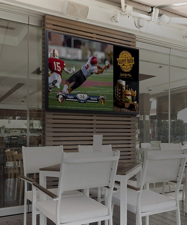 Outdoor QLED TV ready for customizable possibilities
