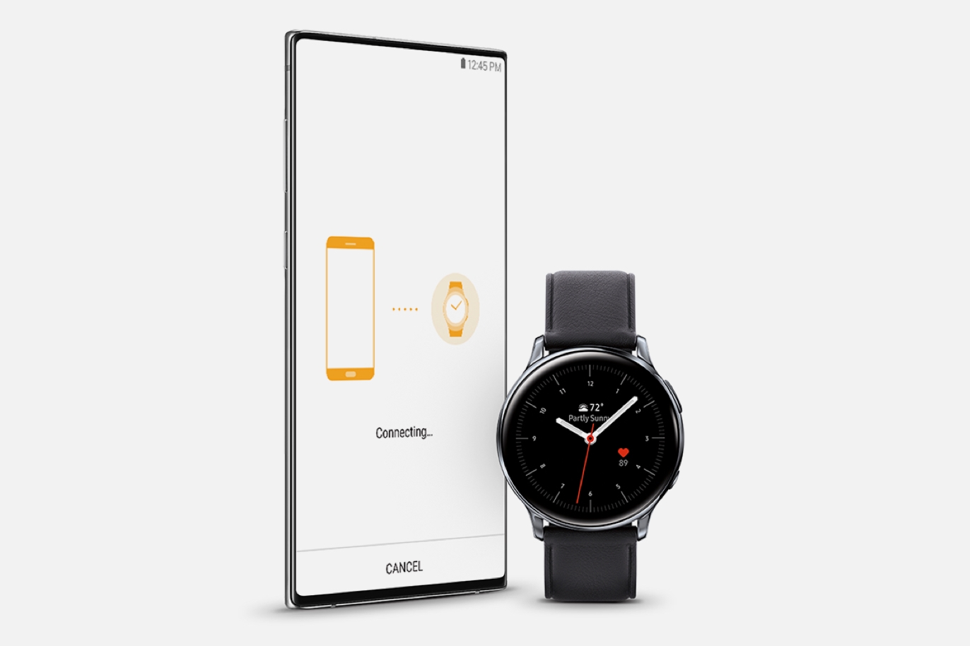  Samsung Galaxy Watch Active2 (Silicon Strap + Aluminum Bezel)  Bluetooth - International (Cloud Silver, R820-44mm) : Electronics