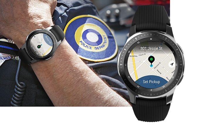 Montre connectée Mixte Galaxy Watch SM-R810NZKAXEF - Bracelet Silicone Noir  Carbone