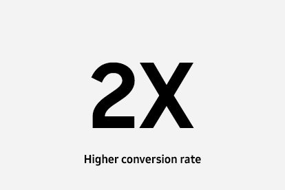 Higher conversion rate