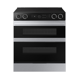 Bespoke Smart Slide-in Electric Range 6.3 cu. ft. in Stainless Steel with Flex Duo & Illuminated Precision Knobs