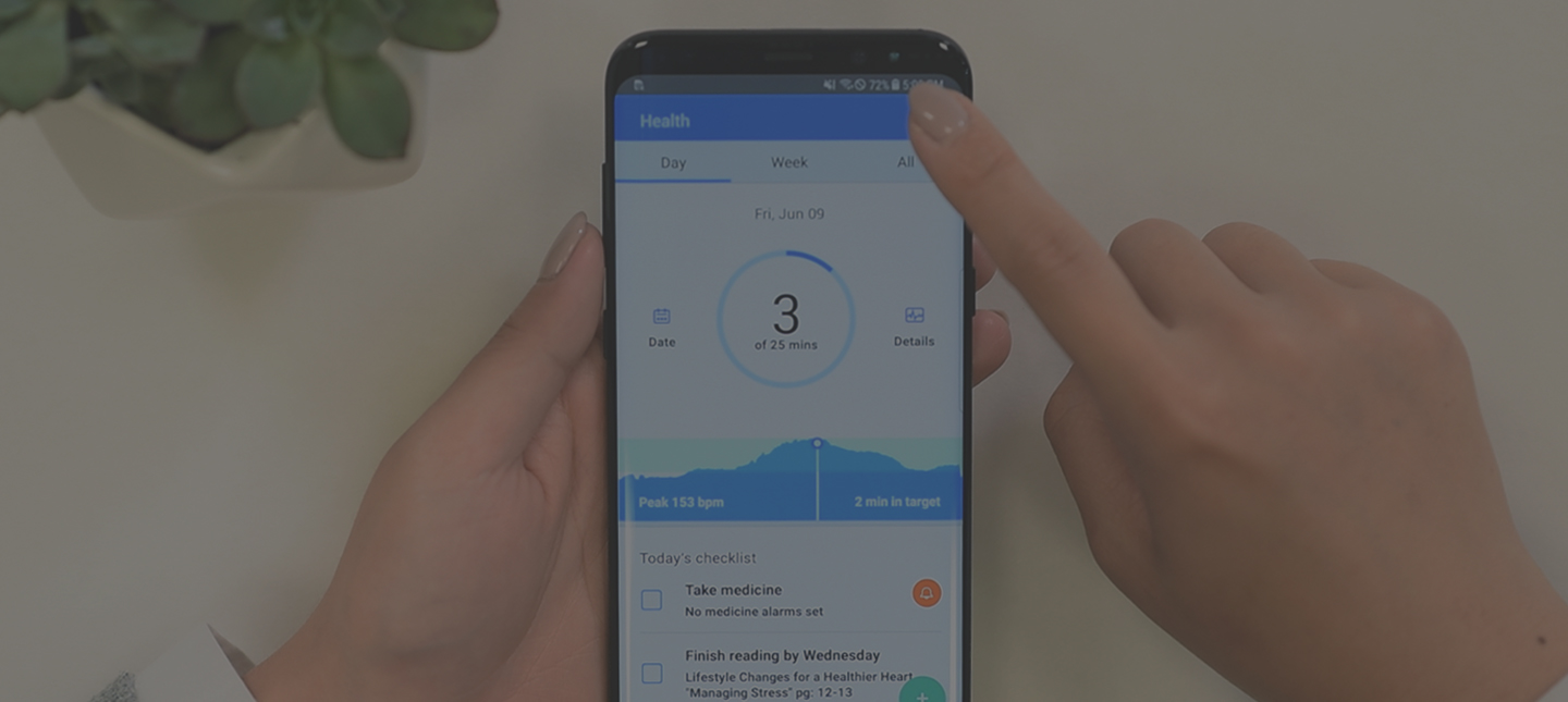 Samsung HeartWise Healthcare Mobile App Samsung Business