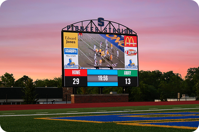 Samsung's Upgraded Primary LED Scoreboard “Catches” World Champion