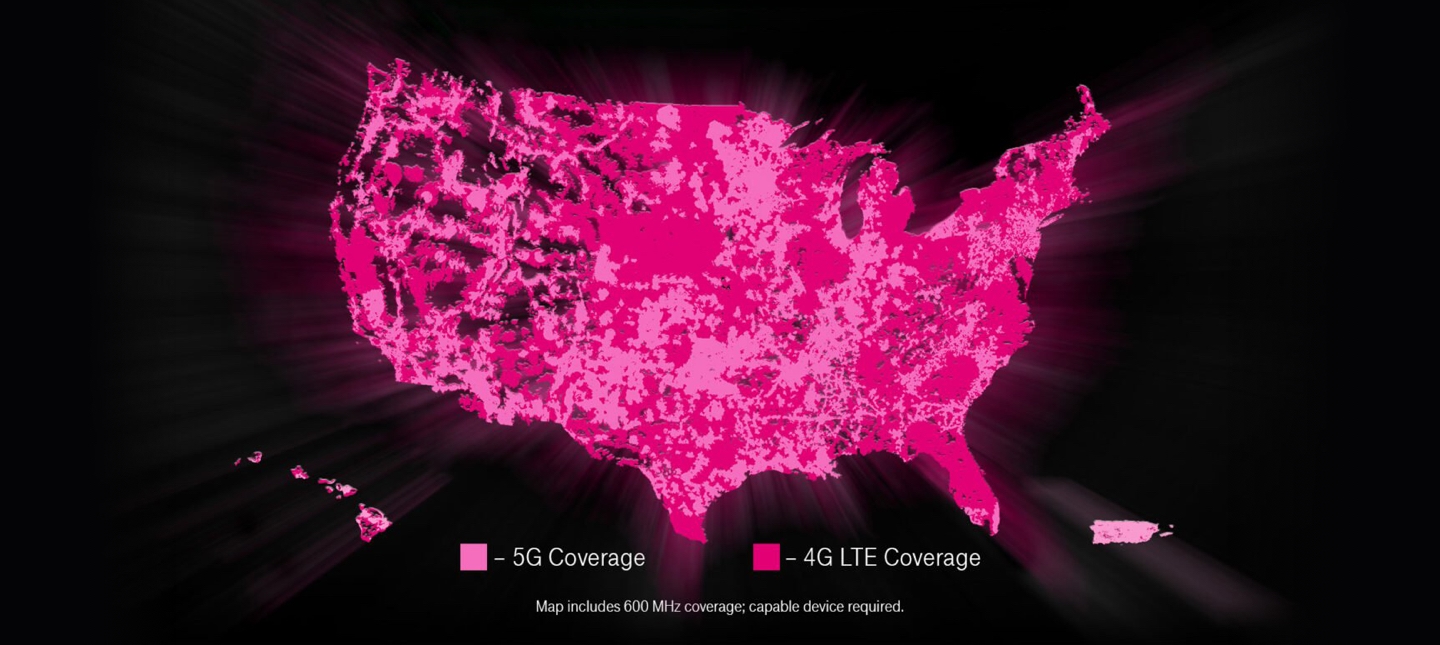 T-Mobile: America's largest nationwide 5G network
