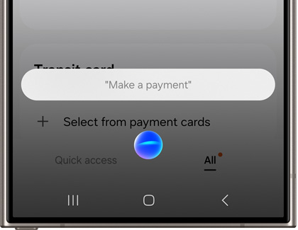 Bixby Voice activated to make a payment
