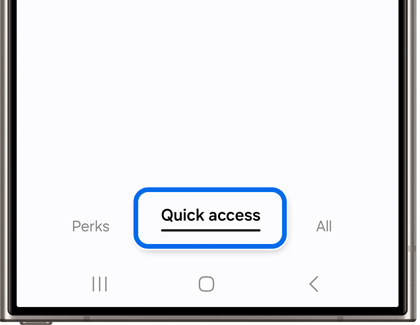 Quick access highlighted in the Samsung Wallet app