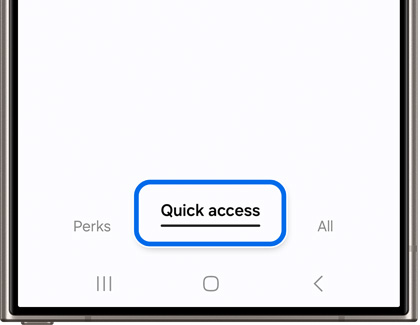 Quick access highlighted in the Samsung Wallet app