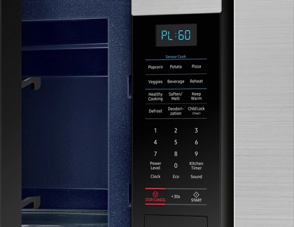 Samsung Microwave showing power level 60