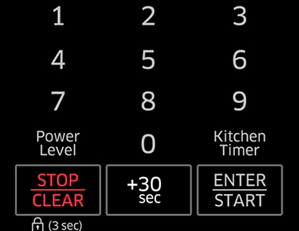 Using Timed Cook on Microwave with the number pad