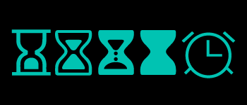 Hourglass and Alarm clock icons