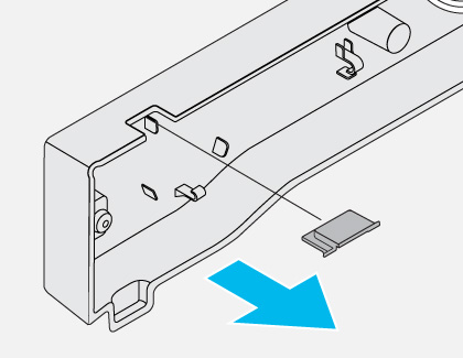 Hinge hole cap reinserted on top table