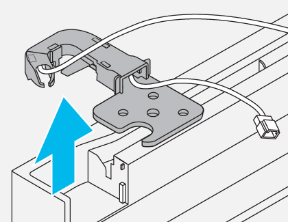 Top hinge cover being removed from refrigerator door