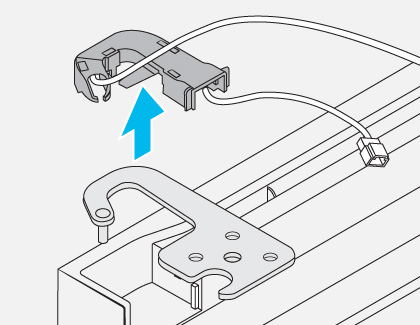 Top hing and cover separated from refrigerator door