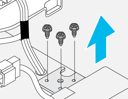 Bolts loosened from top hinge