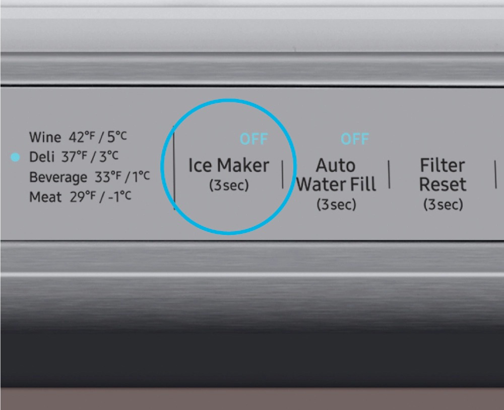 Ice Maker (3 Sec) highlighted