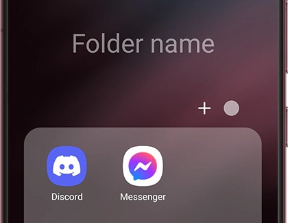 App folder with Folder name above it