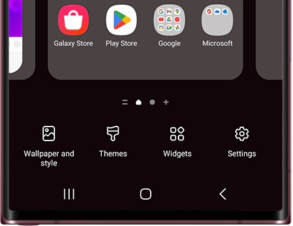 Multiple home screen options on a Galaxy phone