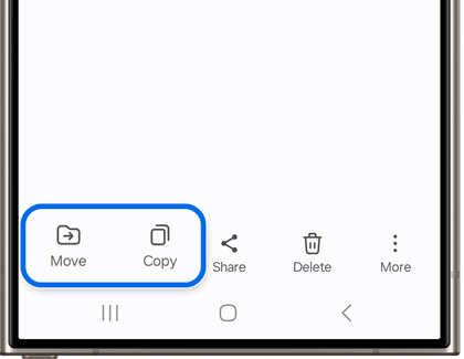 Move and Copy options highlighted