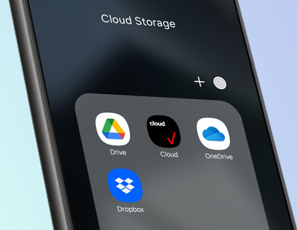 Cloud Storage app folder displayed on a Galaxy phone