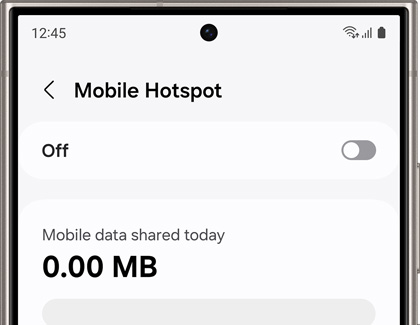 Mobile Hotspot settings screen
