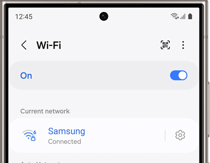 Wi-Fi settings screen