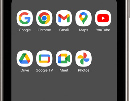 Various Google apps displayed on a Galaxy phone