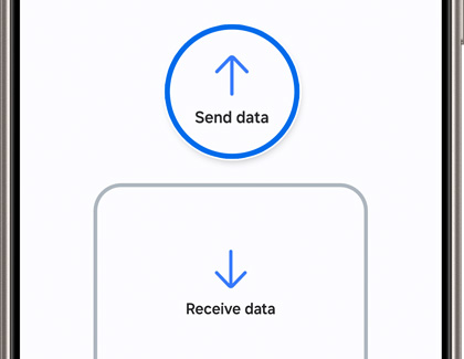 Send data highlighted in the Smart Switch app on a Galaxy phone