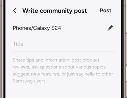 Write community post prompt with an option for a title and a description