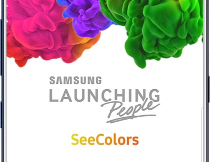 SeeColors app displayed on a Galaxy phone