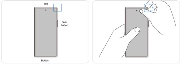 Process of removing a case from the Samsung Galaxy Z Fold7, focusing on the top right corner of the device