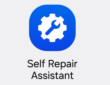 Blue and white app icon showing a wrench over a gear with the text Self Repair Assistant below it.