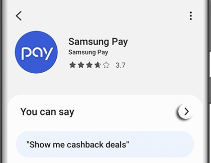 Arrow next to You can say highlighted in Bixby Marketplace for all capsules