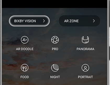 BIXBY VISION highlighted on a Galaxy phone