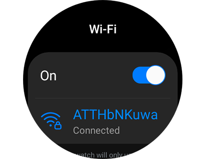 Galaxy Watch 4 with wifi settings