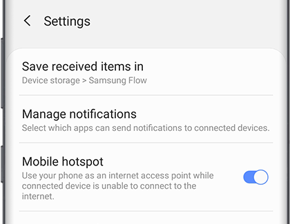 samsung flow check your wifi connection