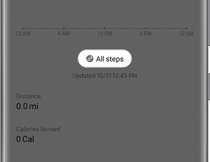 View your step count in Samsung Health