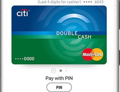 Debit card in Samsung Pay Favorite Cards