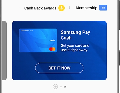 Samsung Pay Card with GET IT NOW on it