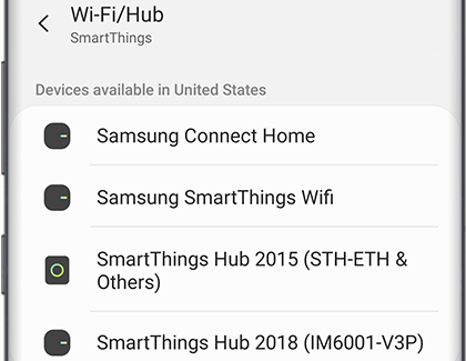 Add a Wi-Fi/Hub screen on SmartThings app