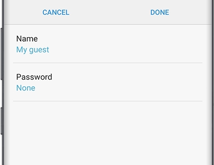 Add a guest network screen