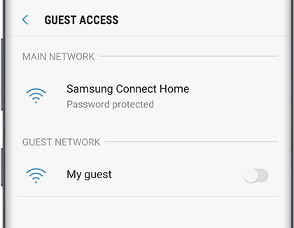 Guest Access page with the Guest network turned off 