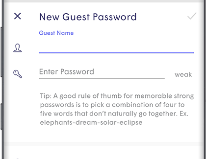 Editing the Guest Password in the Plume app