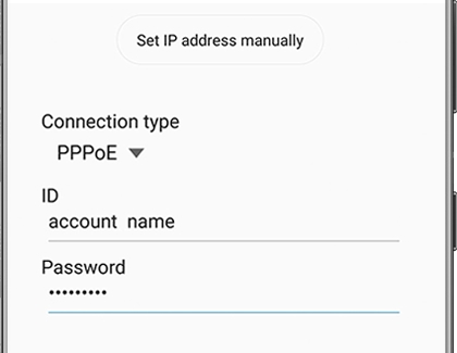 PPPoE selected under Connection type