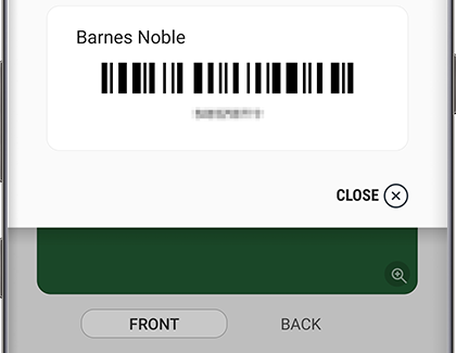 Membership card barcode in Samsung Pay