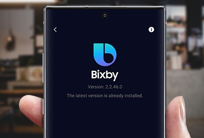 Check the software version and update Bixby