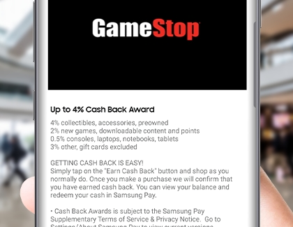 Cash back instructions for Gamestop
