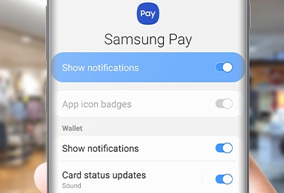 Manage notifications from Samsung Pay