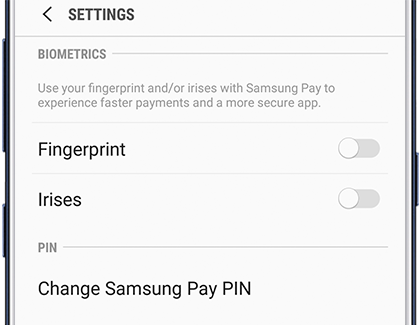 use your fingerprint or irises with samsung pay - fortnite payment issues