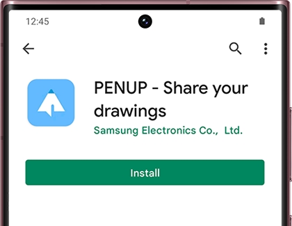 Install button under PENUP in the Play Store